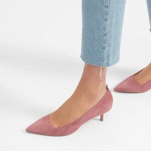 Everlane The Editor Kitten Heel Rosewood Suede 7.5
